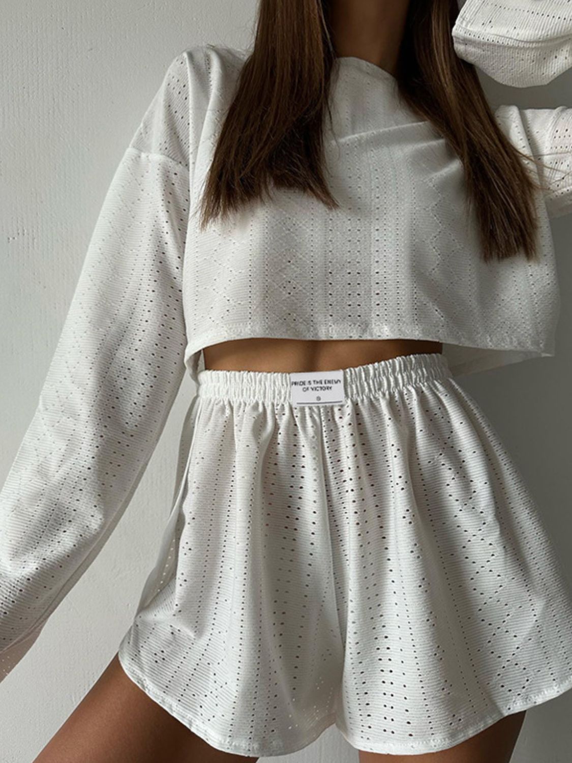 Round Neck Top and Shorts Set