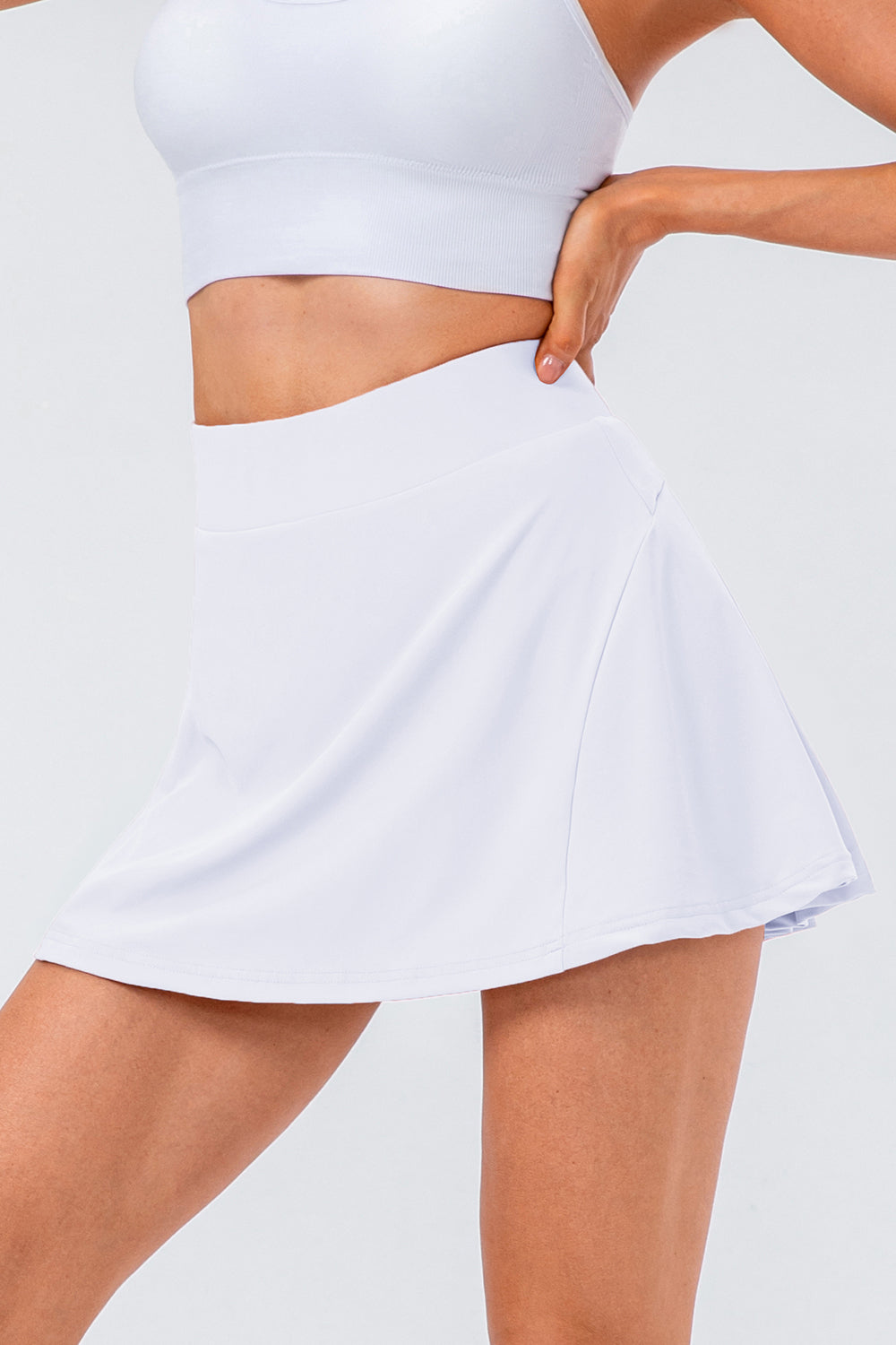 High Rise Pleated Fitness Skirt