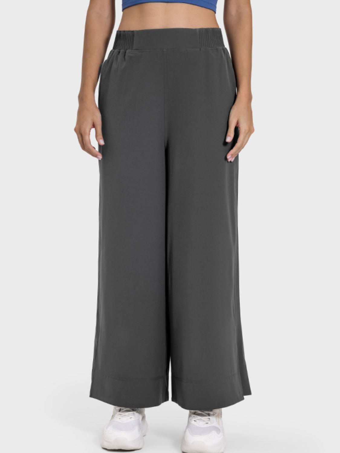 Slit Wide Leg Active Pants